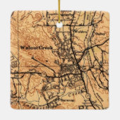 Walnut Creek CA 1943 Map Keramisch Ornament (Achterkant)