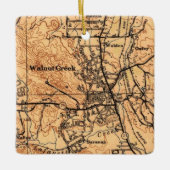 Walnut Creek CA 1943 Map Keramisch Ornament (Voorkant)