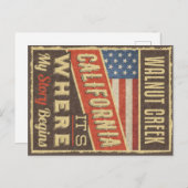 Walnut Creek California Briefkaart (Voorkant / Achterkant)