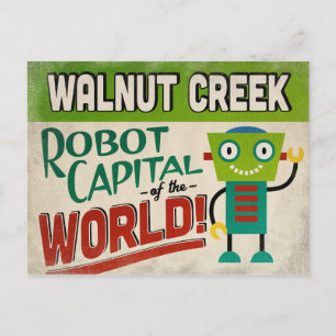 Walnut Creek California Robot - Funny  Briefkaart