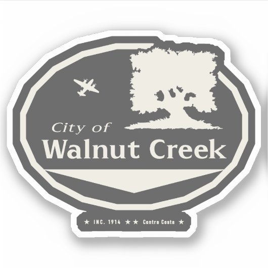 WALNUT CREEK CALIFORNIË STICKER (Voorkant)