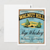 Walnut Hill Rye Whiskey Briefkaart (Voorkant / Achterkant)