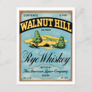 Walnut Hill Rye Whiskey Briefkaart