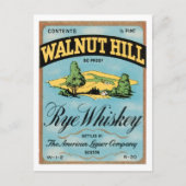 Walnut Hill Rye Whiskey Briefkaart (Voorkant)