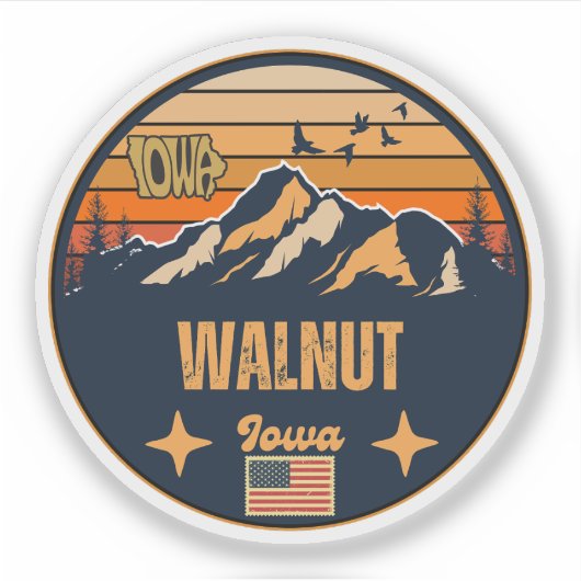 Walnut, Iowa Sticker (Voorkant)