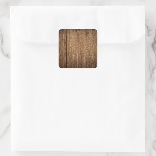 Walnut Planks Square Sticker (Tas)