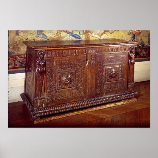 Walnut Sideboard, Lyonnais School Poster (Voorkant)