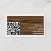 Walnut Tree Wood Design White Border Kaart Visitekaartje (Achterkant)