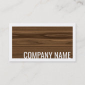 Walnut Tree Wood Design White Border Kaart Visitekaartje (Voorkant)