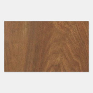WALNUT WOOD American finish blanco + TEKST Rechthoekige Sticker