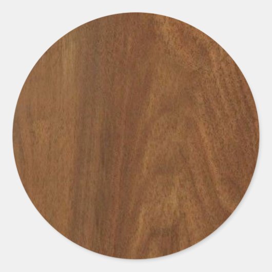 WALNUT WOOD American finish blanco + TEKST Ronde Sticker (Voorkant)