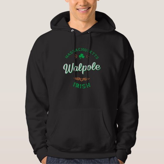 WALPOLE MASSACHUSSETTS Irish American Hoodie (Voorkant)