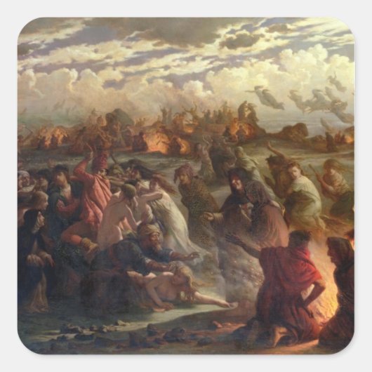 Walpurghis Night, 1862 Vierkante Sticker (Voorkant)