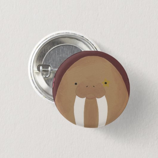 walrus 2 ronde button 3,2 cm (Voorkant /achterkant)