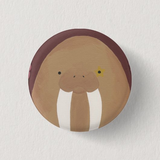 walrus 2 ronde button 3,2 cm (Voorkant)