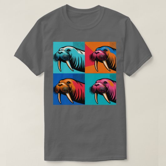 Walrus Art Trendy Marine Life T-shirt (Design voorkant)