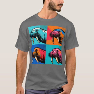 Walrus Art Trendy Marine Life T-shirt