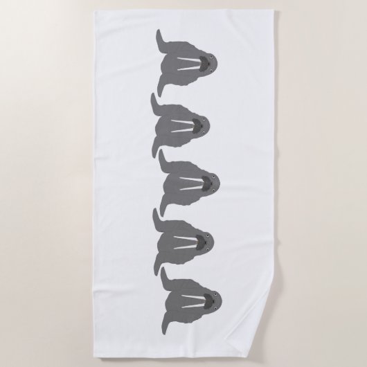 Walrus Beach Towel Strandlaken (Voorkant)