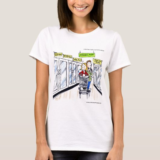 Walrus Bevroren Voedsel Sectie Grappig T-shirt (Voorkant)