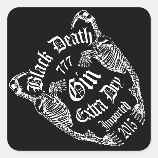 Walrus Bone Gin Vierkante Sticker (Voorkant)