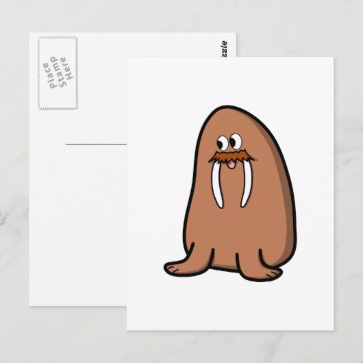 Walrus. Briefkaart (Voorkant / Achterkant)