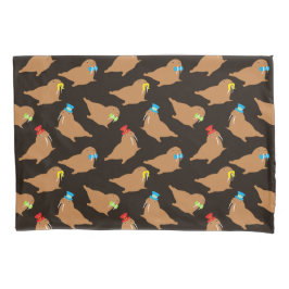 Walrus Cartoon Animal Pattern Kussensloop