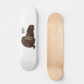 Walrus cartoon illustratie persoonlijk skateboard (Voorkant)