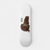 Walrus cartoon illustratie persoonlijk skateboard (Voorkant)