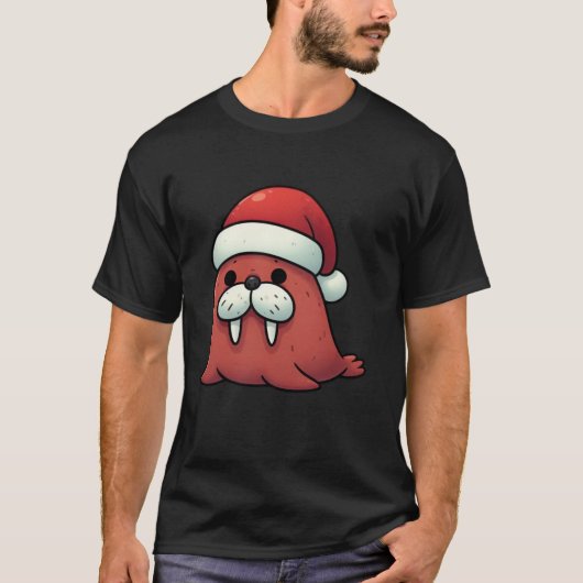 Walrus Claus Kerstman's Arctic Helper Kerstmis T-shirt (Voorkant)