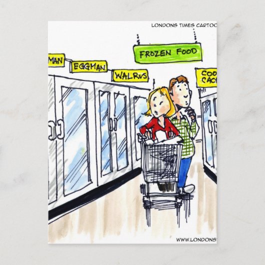 Walrus Diepvriesafdeling Grappig Briefkaart (Voorkant)