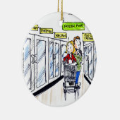 Walrus Diepvriesafdeling Grappig Keramisch Ornament (Rechts)
