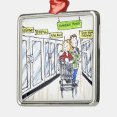 Walrus Diepvriesafdeling Grappig Metalen Ornament (Links)
