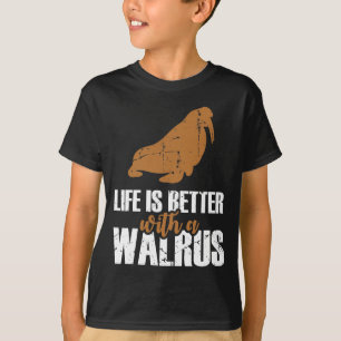 Walrus dierentuin houdt van morse zee gift t-shirt