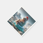 Walrus draagt een kerstmuts servet (Hoek)