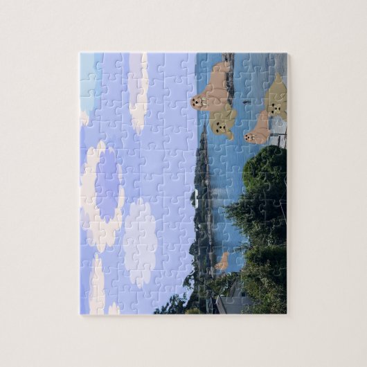 Walrus en Zee Lion Ocean Jigzaag Puzzle Legpuzzel (Verticaal)