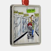 Walrus Frozen Food Section Funny Metalen Ornament (Rechts)