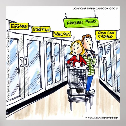 Walrus Frozen Section Funny Poster (Voorkant)