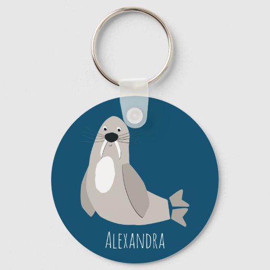 Walrus gepersonaliseerd sleutelhanger (Voorkant)