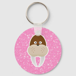 Walrus Glitter Sleutelhanger