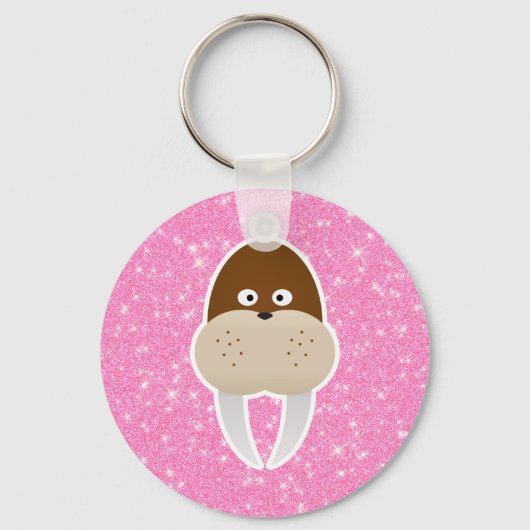Walrus Glitter Sleutelhanger (Voorkant)