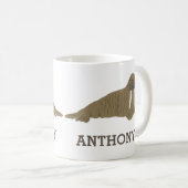 Walrus Graphic Realistic Style Illustratie Koffiemok (Voorkant rechts)