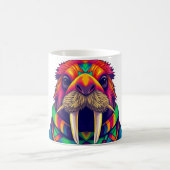 Walrus in sjaal Grappig T-shirt Koffiemok (Center)