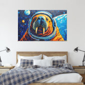 WALRUS IN SPACE-3 CANVAS AFDRUK (Insitu (Slaapkamer))