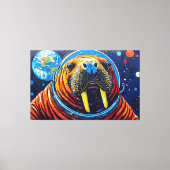 WALRUS IN SPACE-4 CANVAS AFDRUK (Voorkant)