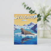 Walrus in Svalbard Noorwegen Briefkaart (Staand voorkant)