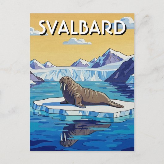 Walrus in Svalbard Noorwegen Briefkaart (Voorkant)
