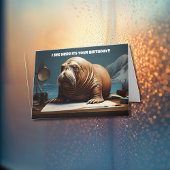 Walrus leespapier bedankkaart