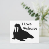Walrus Love Briefkaart (Staand voorkant)