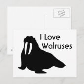Walrus Love Briefkaart (Voorkant / Achterkant)