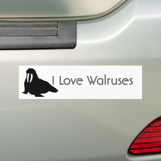 Walrus Love Bumpersticker (Op auto)